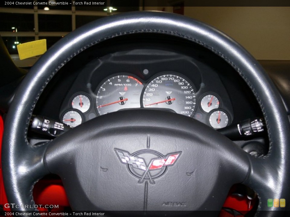 Torch Red Interior Steering Wheel for the 2004 Chevrolet Corvette Convertible #60387511