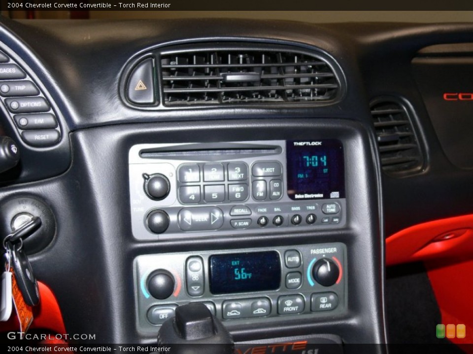 Torch Red Interior Controls for the 2004 Chevrolet Corvette Convertible #60387538