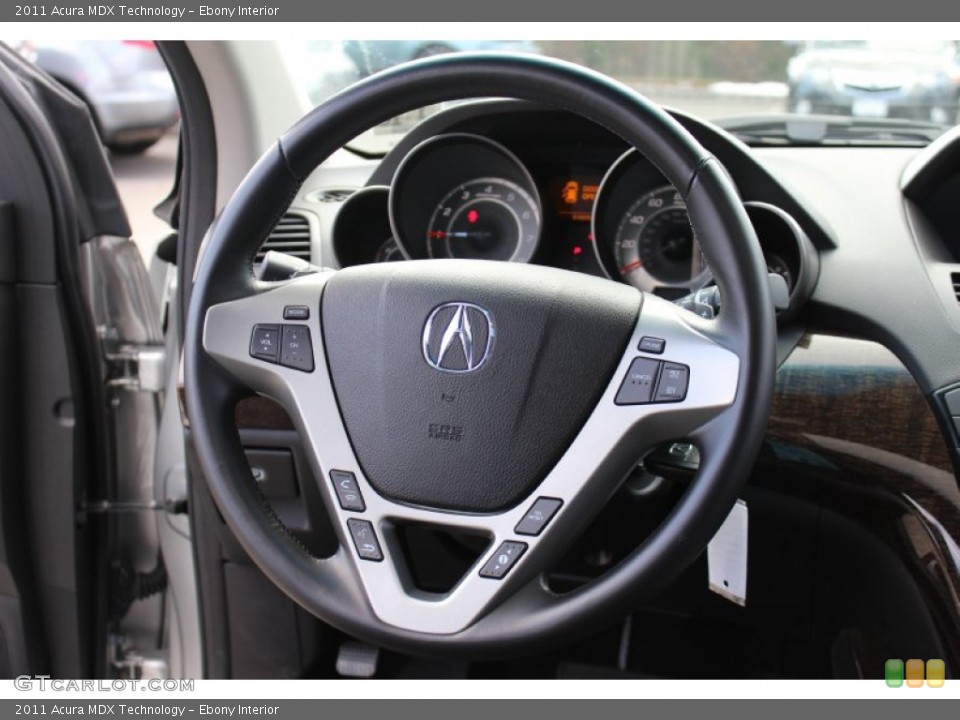 Ebony Interior Steering Wheel for the 2011 Acura MDX Technology #60388274