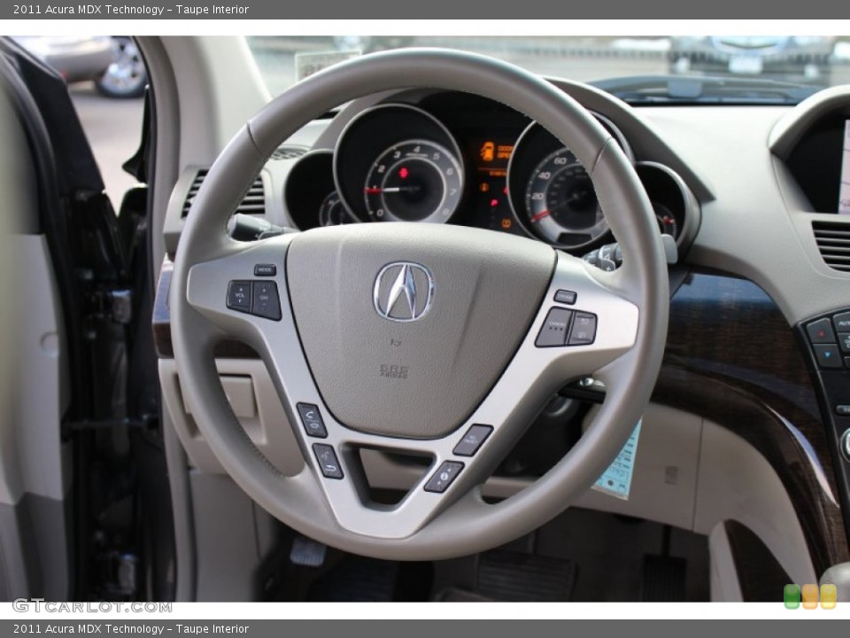 Taupe Interior Steering Wheel for the 2011 Acura MDX Technology #60388528