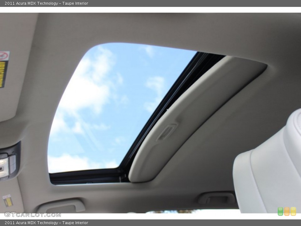 Taupe Interior Sunroof for the 2011 Acura MDX Technology #60388578