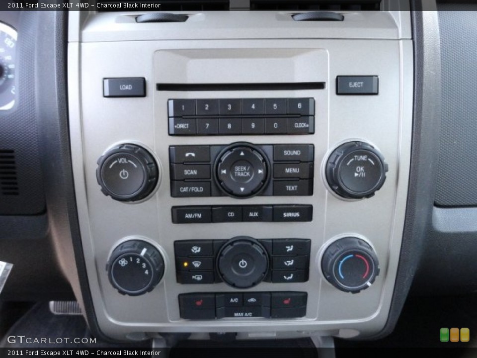 Charcoal Black Interior Controls for the 2011 Ford Escape XLT 4WD #60395618
