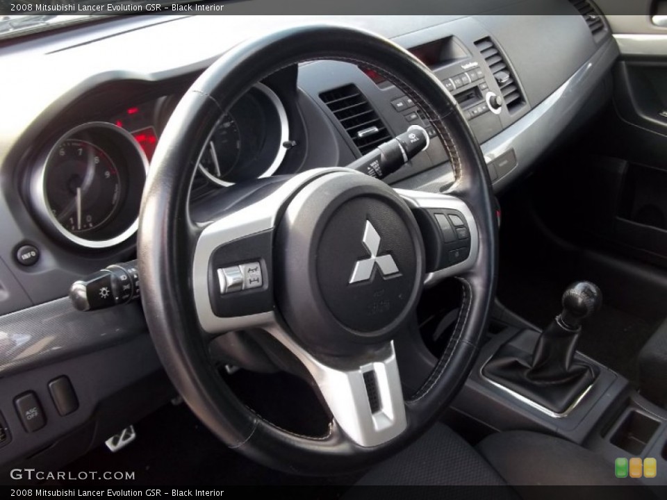 Black Interior Steering Wheel for the 2008 Mitsubishi Lancer Evolution GSR #60396782
