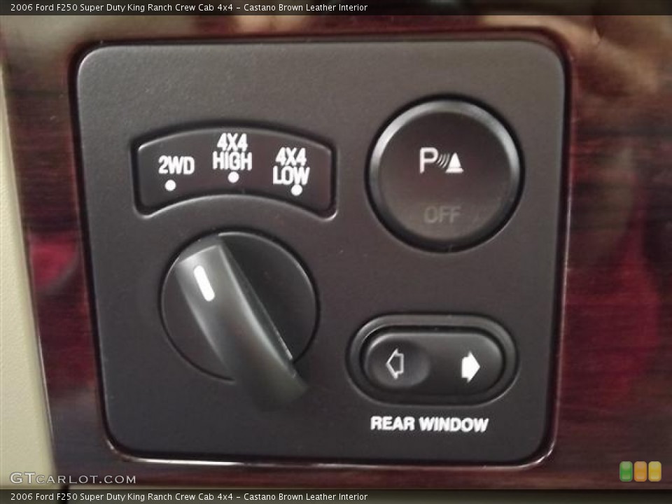 Castano Brown Leather Interior Controls for the 2006 Ford F250 Super Duty King Ranch Crew Cab 4x4 #60398148