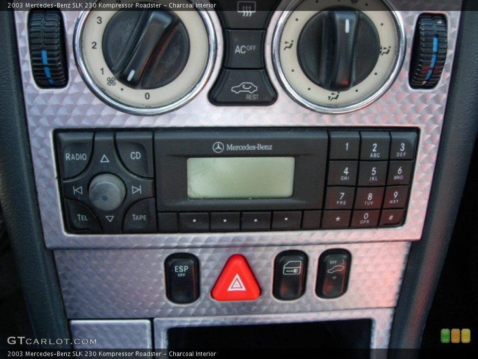 Charcoal Interior Controls for the 2003 Mercedes-Benz SLK 230 Kompressor Roadster #60398499
