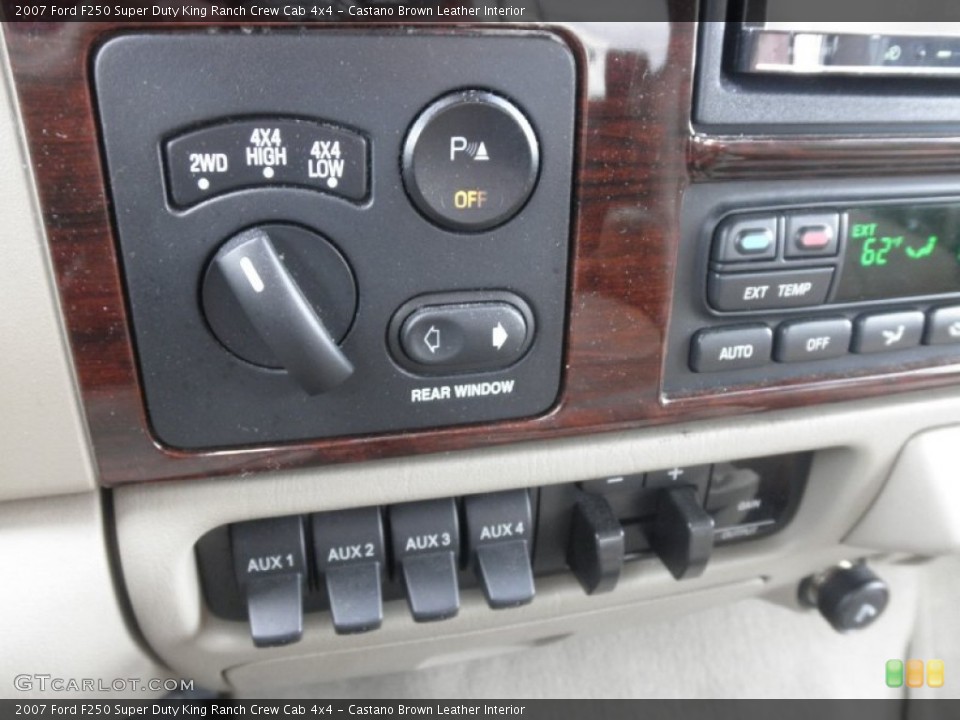 Castano Brown Leather Interior Controls for the 2007 Ford F250 Super Duty King Ranch Crew Cab 4x4 #60400670
