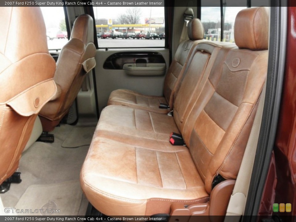 Castano Brown Leather Interior Rear Seat for the 2007 Ford F250 Super Duty King Ranch Crew Cab 4x4 #60400742