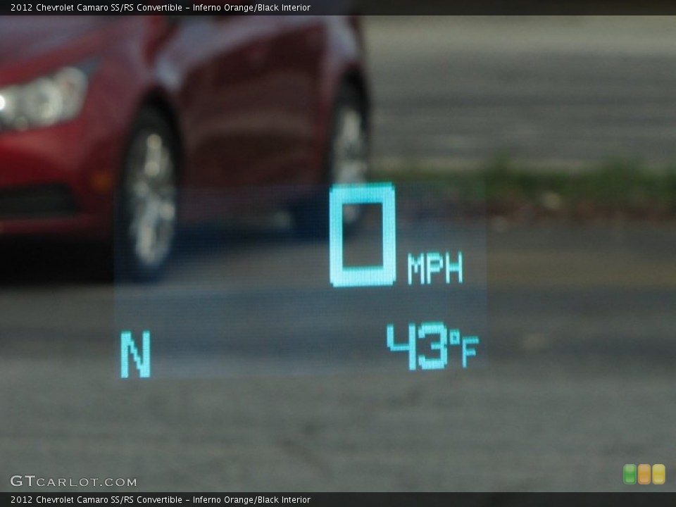 Inferno Orange/Black Interior Gauges for the 2012 Chevrolet Camaro SS/RS Convertible #60400886