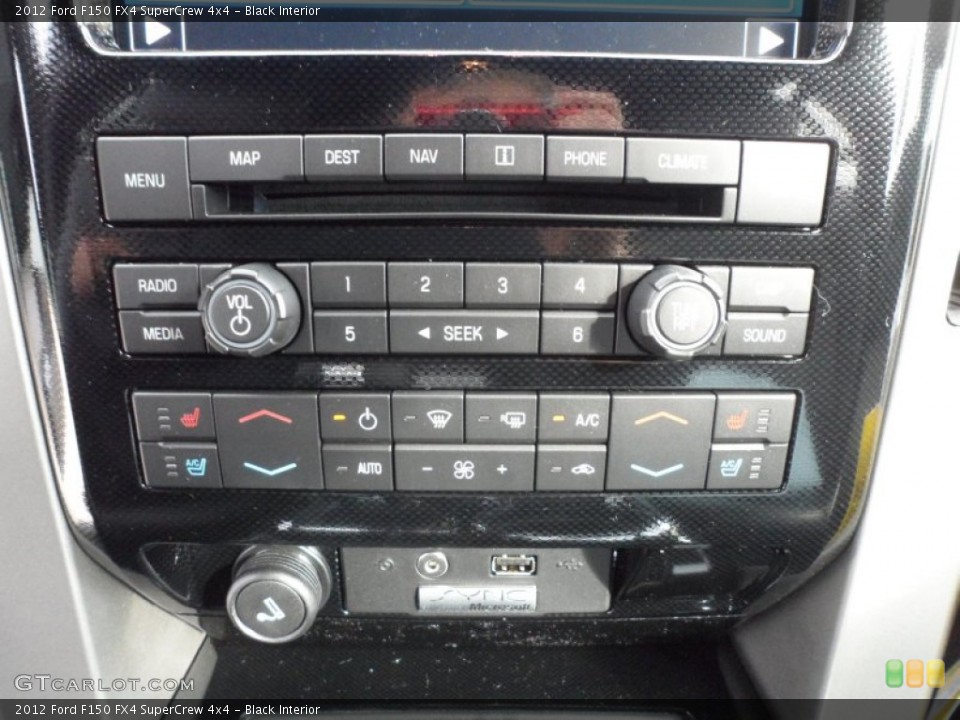 Black Interior Controls for the 2012 Ford F150 FX4 SuperCrew 4x4 #60409352