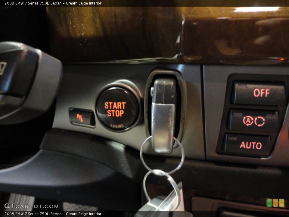 Cream Beige Interior Controls for the 2008 BMW 7 Series 750Li Sedan #60416960