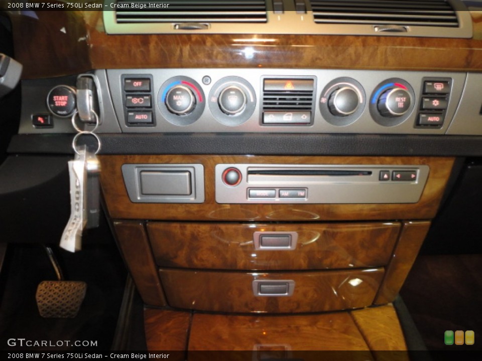 Cream Beige Interior Controls for the 2008 BMW 7 Series 750Li Sedan #60416975
