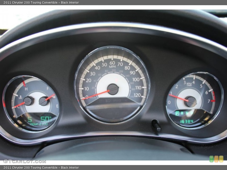 Black Interior Gauges for the 2011 Chrysler 200 Touring Convertible #60417050