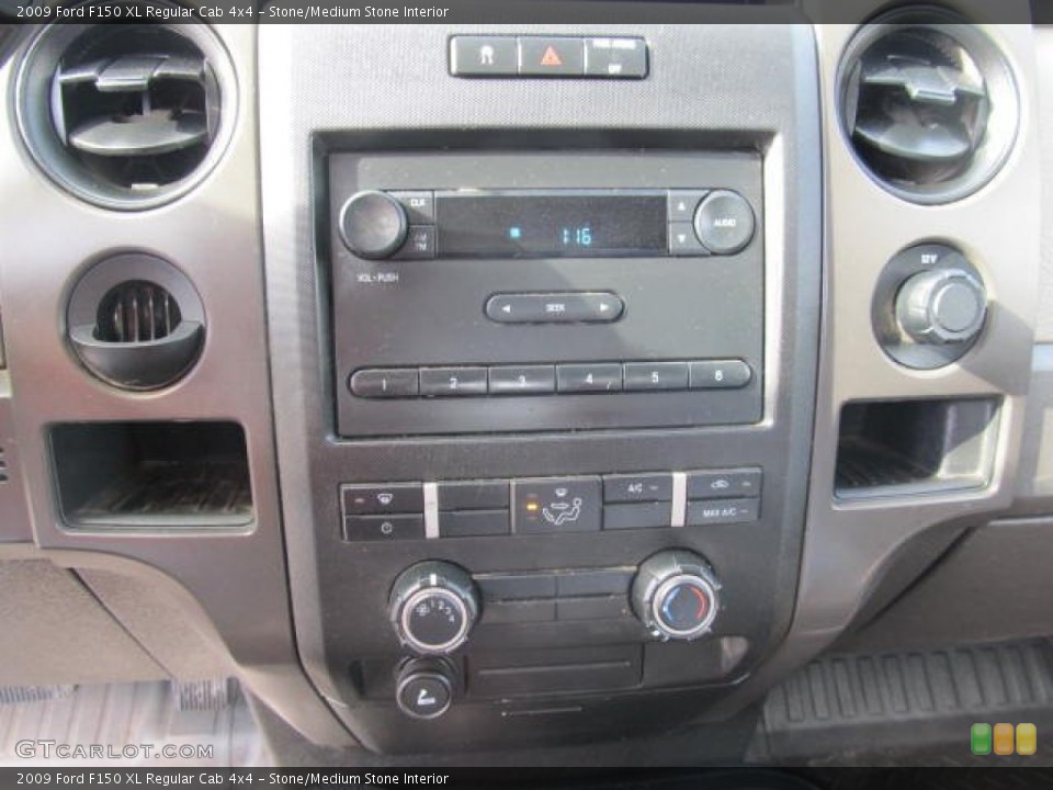 Stone/Medium Stone Interior Controls for the 2009 Ford F150 XL Regular Cab 4x4 #60417521