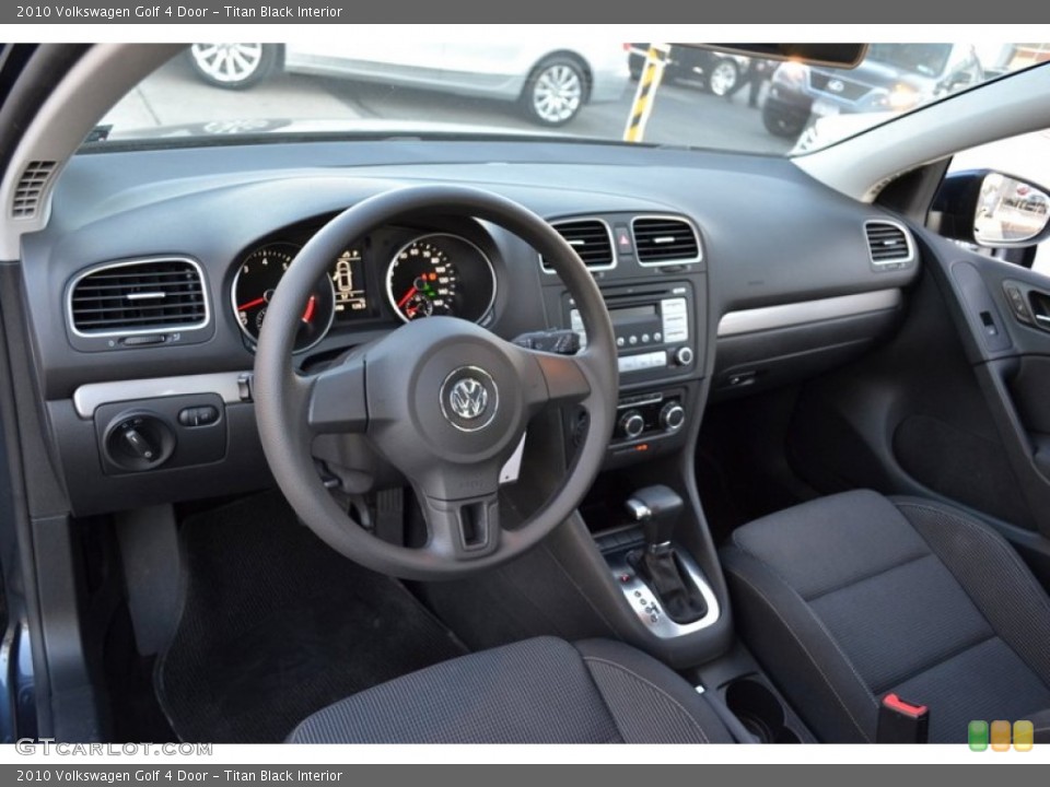 Titan Black Interior Dashboard for the 2010 Volkswagen Golf 4 Door #60418789