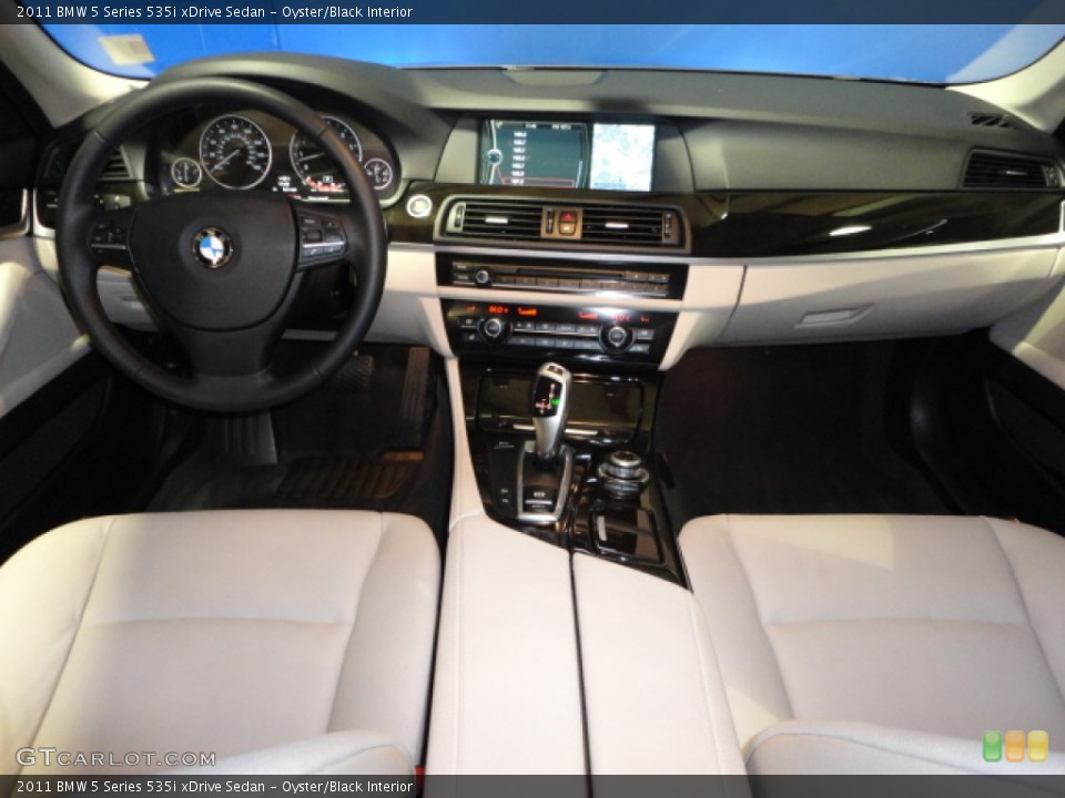 Oyster/Black Interior Dashboard for the 2011 BMW 5 Series 535i xDrive Sedan #60421070
