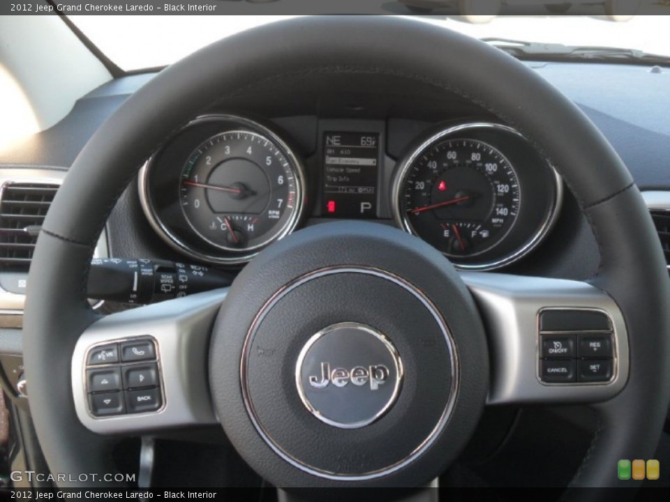 Black Interior Steering Wheel for the 2012 Jeep Grand Cherokee Laredo #60427421