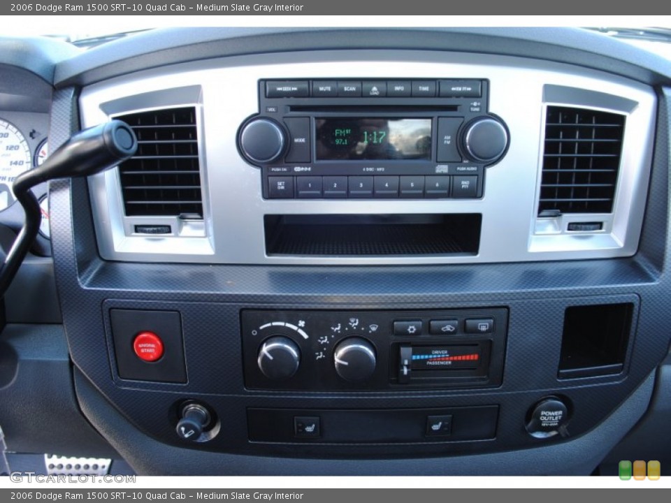 Medium Slate Gray Interior Controls for the 2006 Dodge Ram 1500 SRT-10 Quad Cab #60432857