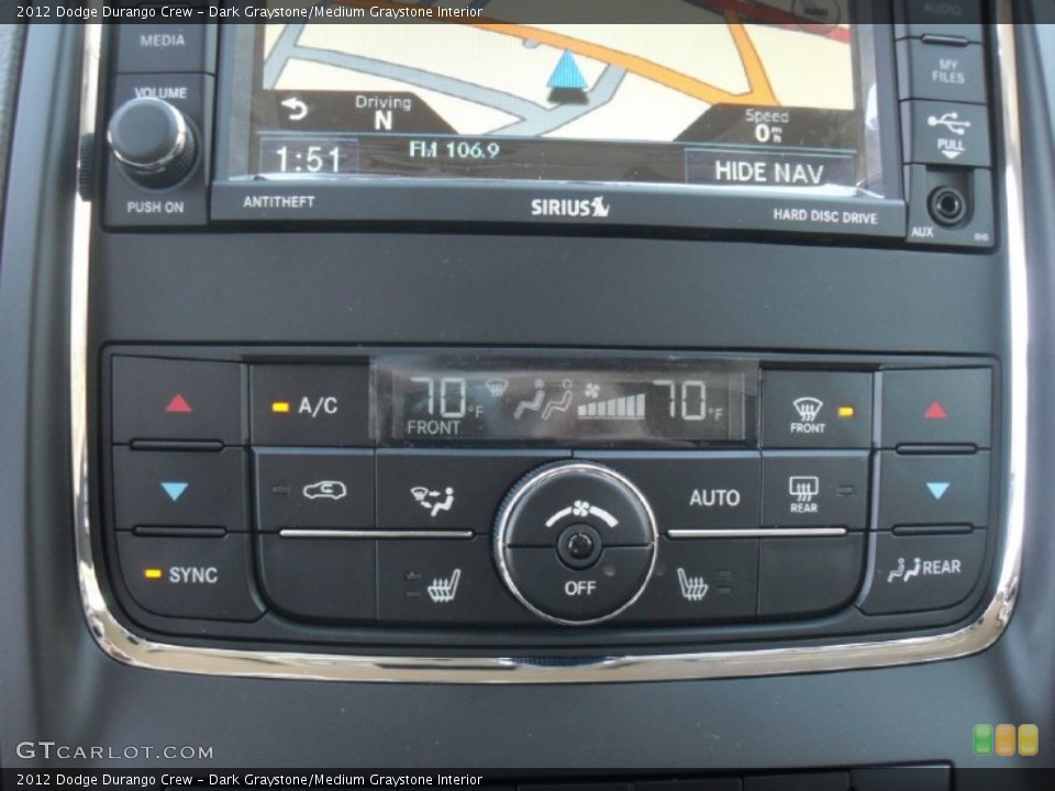Dark Graystone/Medium Graystone Interior Controls for the 2012 Dodge Durango Crew #60438737