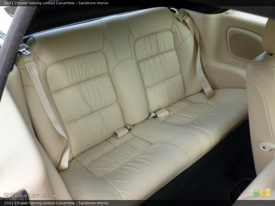 Sandstone Interior Rear Seat for the 2001 Chrysler Sebring Limited Convertible #60438976