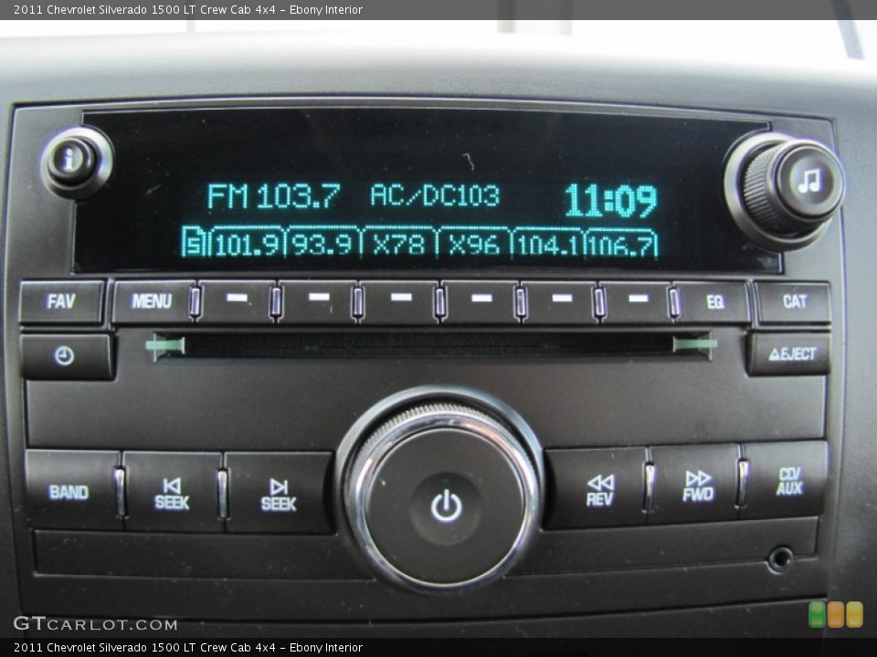Ebony Interior Audio System for the 2011 Chevrolet Silverado 1500 LT Crew Cab 4x4 #60443642