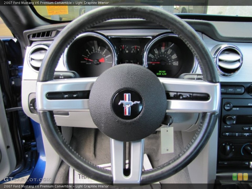 Light Graphite Interior Steering Wheel for the 2007 Ford Mustang V6 Premium Convertible #60443714