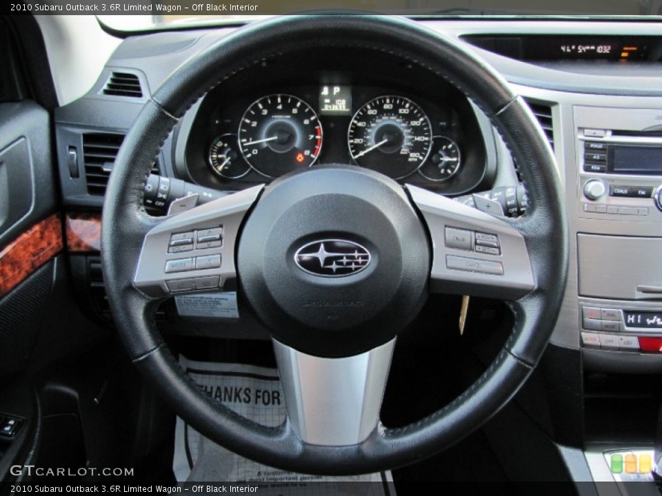 Off Black Interior Steering Wheel for the 2010 Subaru Outback 3.6R Limited Wagon #60443795