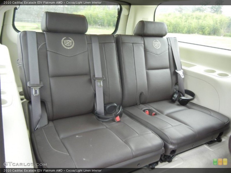Cocoa/Light Linen Interior Rear Seat for the 2010 Cadillac Escalade ESV Platinum AWD #60448706