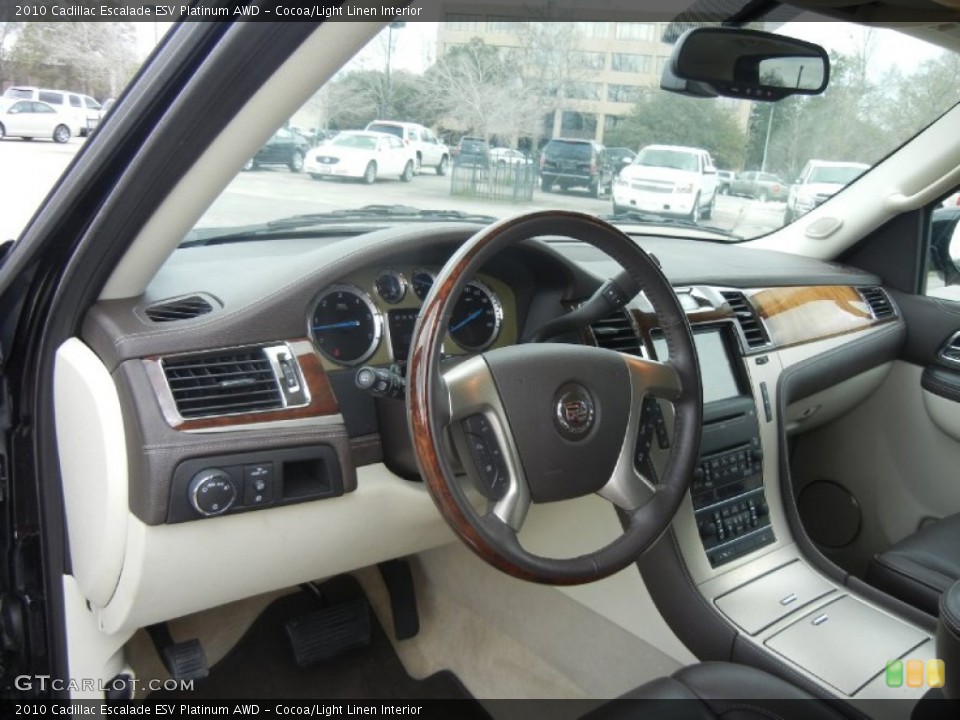 Cocoa/Light Linen Interior Dashboard for the 2010 Cadillac Escalade ESV Platinum AWD #60448746