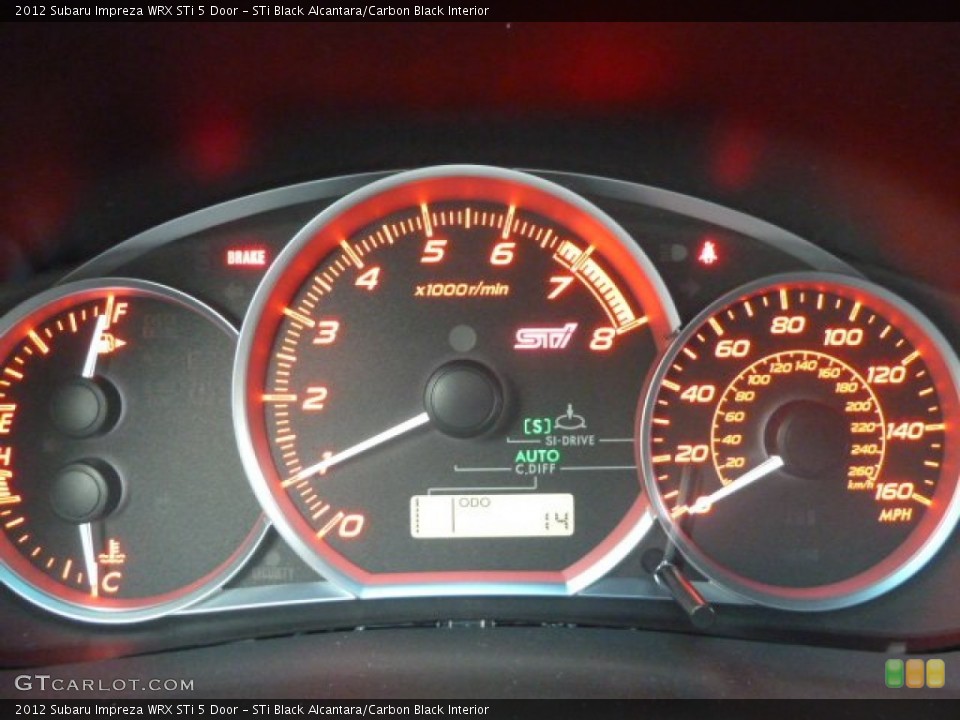STi Black Alcantara/Carbon Black Interior Gauges for the 2012 Subaru Impreza WRX STi 5 Door #60450210