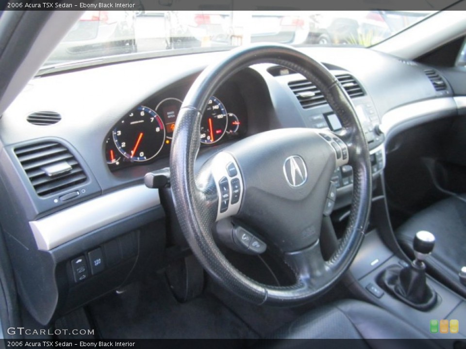 Ebony Black Interior Steering Wheel for the 2006 Acura TSX Sedan #60456162