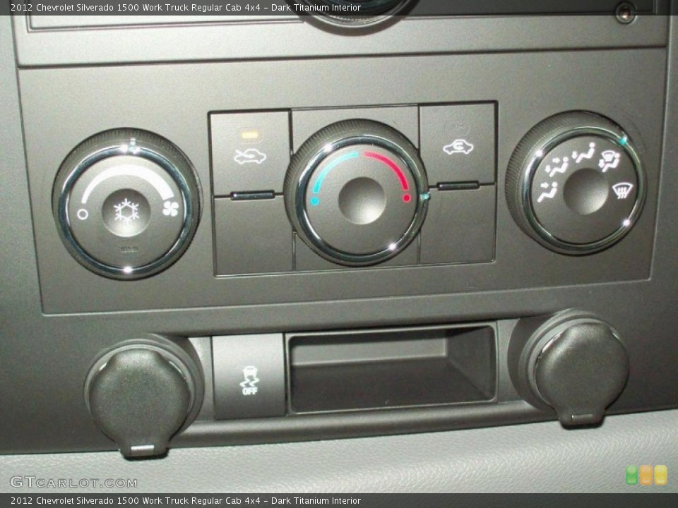 Dark Titanium Interior Controls for the 2012 Chevrolet Silverado 1500 Work Truck Regular Cab 4x4 #60457827