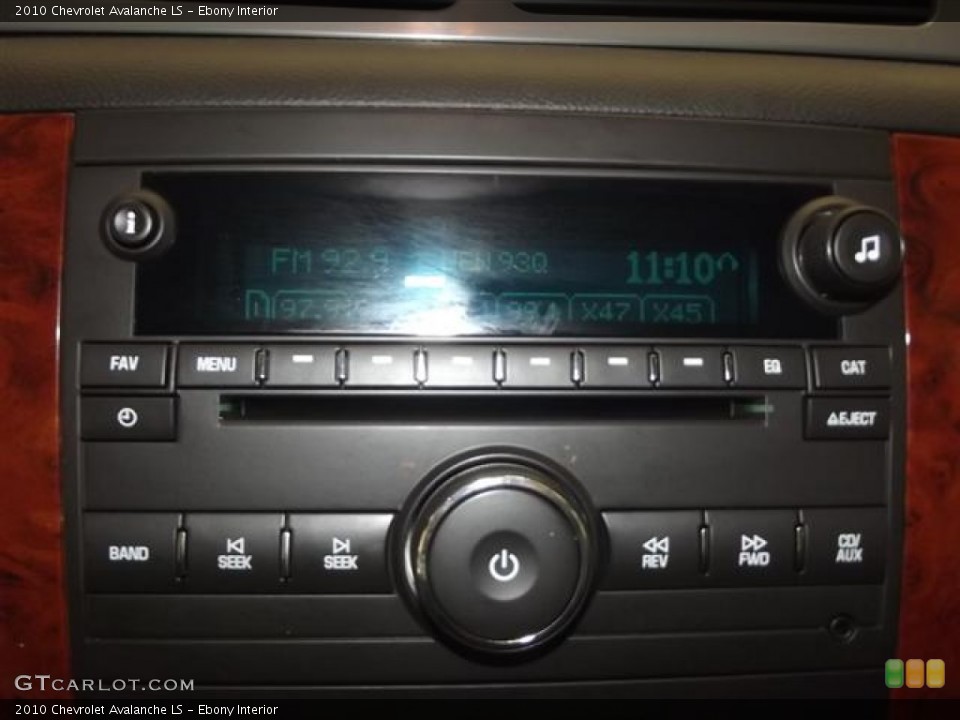 Ebony Interior Audio System for the 2010 Chevrolet Avalanche LS #60459930
