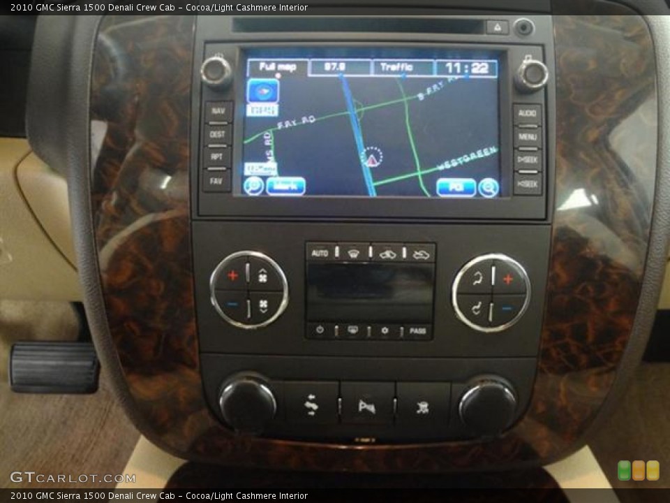 Cocoa/Light Cashmere Interior Navigation for the 2010 GMC Sierra 1500 Denali Crew Cab #60460120
