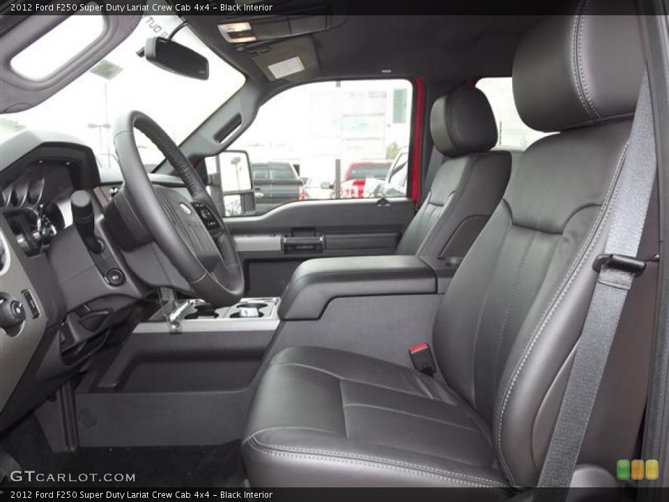 Black Interior Photo for the 2012 Ford F250 Super Duty Lariat Crew Cab 4x4 #60463801