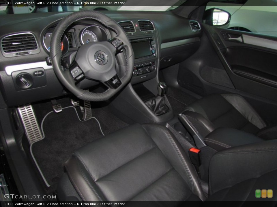 R Titan Black Leather Interior Photo for the 2012 Volkswagen Golf R 2 Door 4Motion #60469081