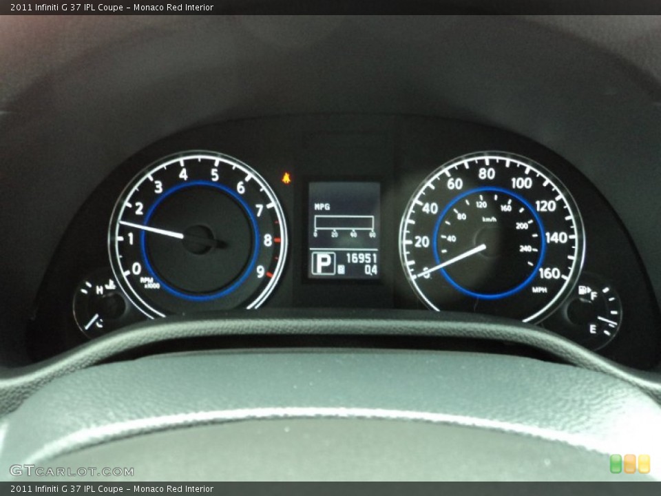 Monaco Red Interior Gauges for the 2011 Infiniti G 37 IPL Coupe #60471806