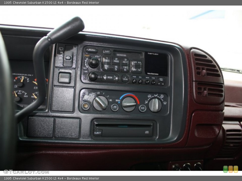Bordeaux Red Interior Controls For The 1995 Chevrolet