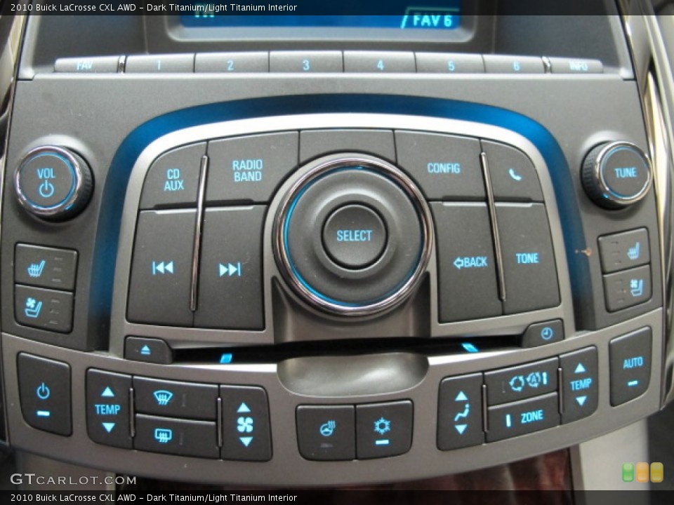 Dark Titanium/Light Titanium Interior Controls for the 2010 Buick LaCrosse CXL AWD #60479476