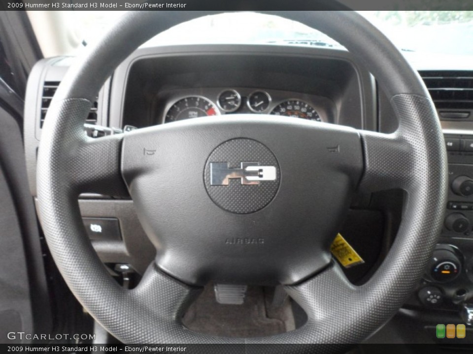 Ebony/Pewter Interior Steering Wheel for the 2009 Hummer H3  #60482528