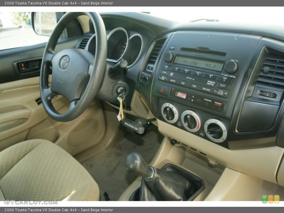 Sand Beige Interior Controls for the 2009 Toyota Tacoma V6 Double Cab 4x4 #60484271