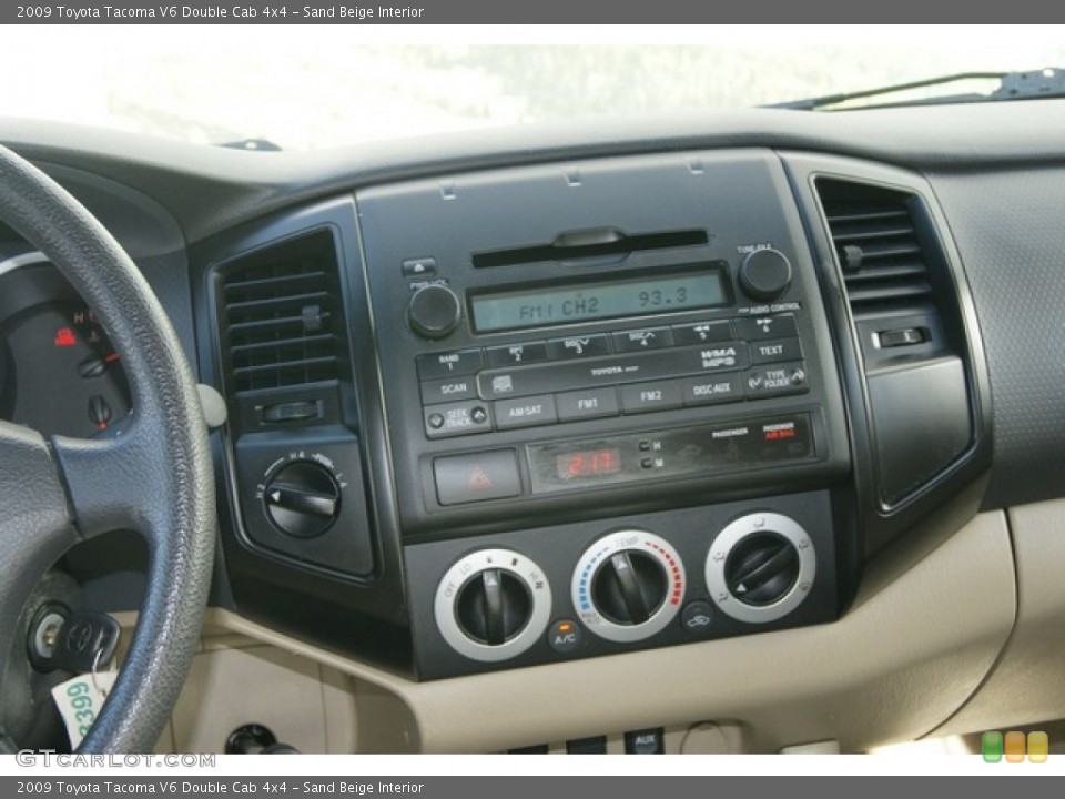 Sand Beige Interior Controls for the 2009 Toyota Tacoma V6 Double Cab 4x4 #60484353