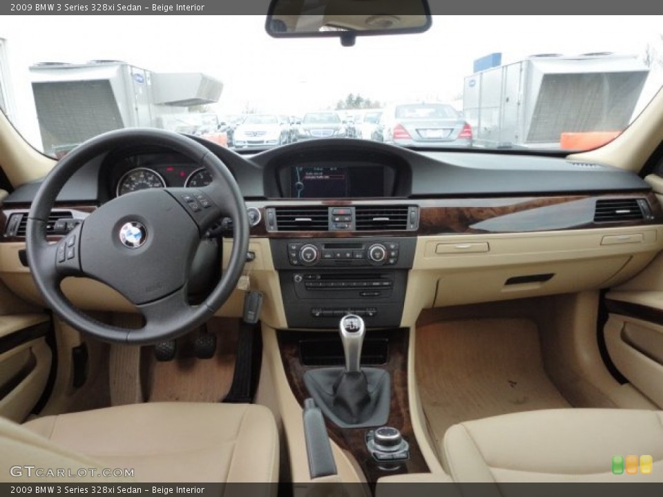 Beige Interior Dashboard for the 2009 BMW 3 Series 328xi Sedan #60485111