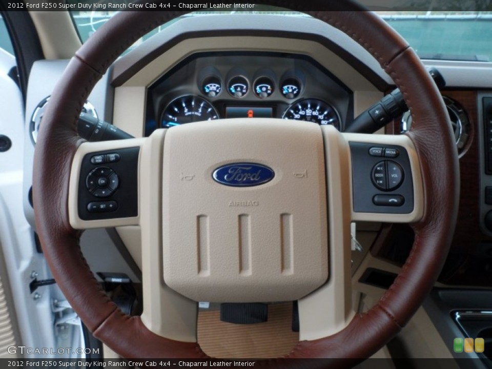Chaparral Leather Interior Steering Wheel for the 2012 Ford F250 Super Duty King Ranch Crew Cab 4x4 #60486773