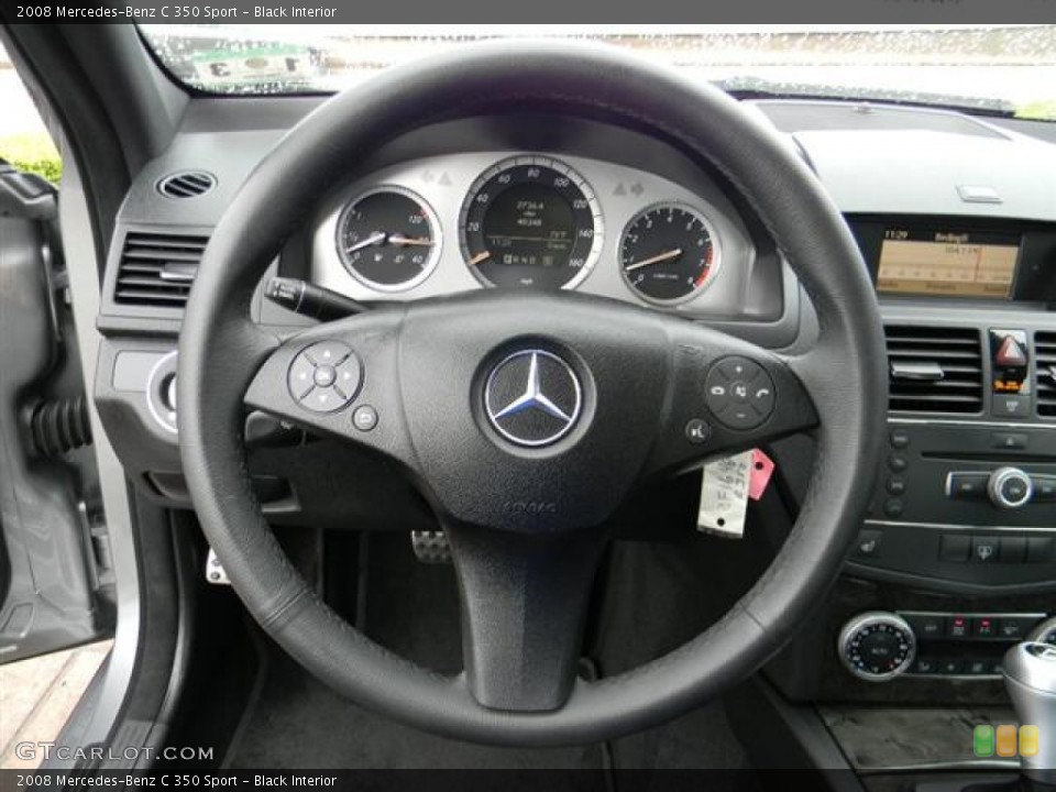 Black Interior Steering Wheel for the 2008 Mercedes-Benz C 350 Sport #60489710