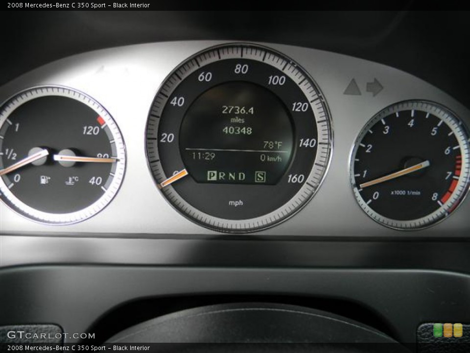 Black Interior Gauges for the 2008 Mercedes-Benz C 350 Sport #60489722