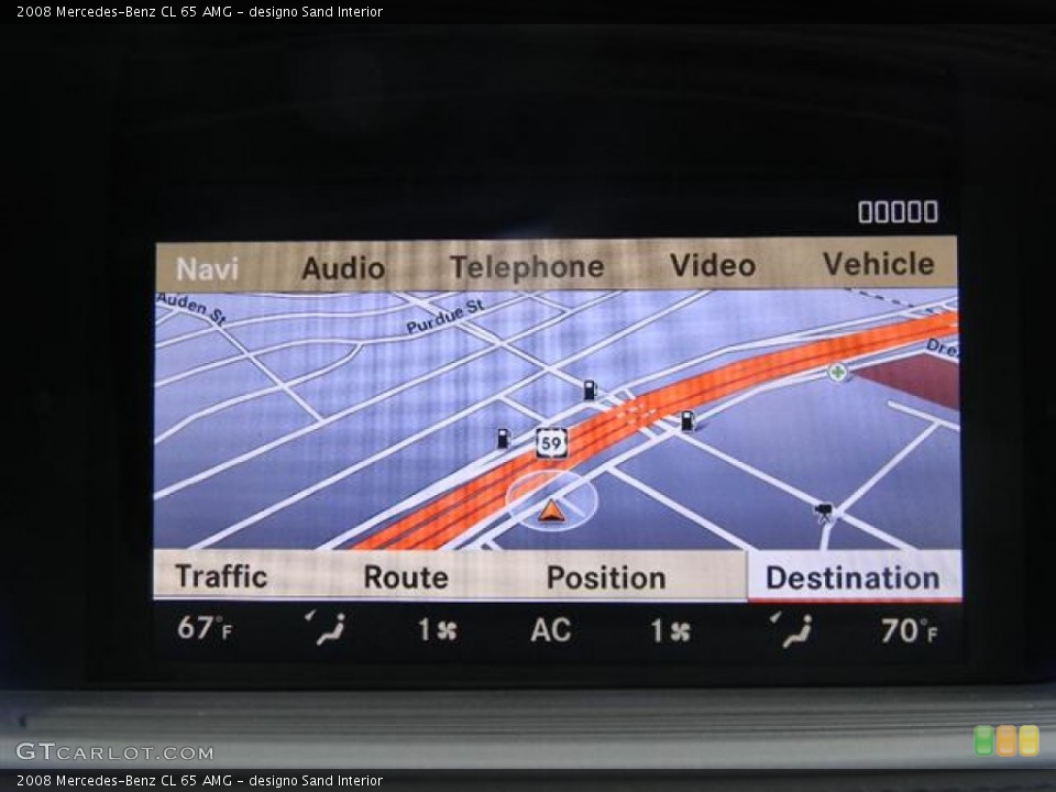 designo Sand Interior Navigation for the 2008 Mercedes-Benz CL 65 AMG #60490211
