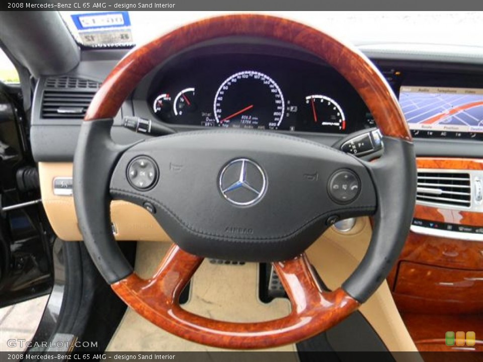 designo Sand Interior Steering Wheel for the 2008 Mercedes-Benz CL 65 AMG #60490250