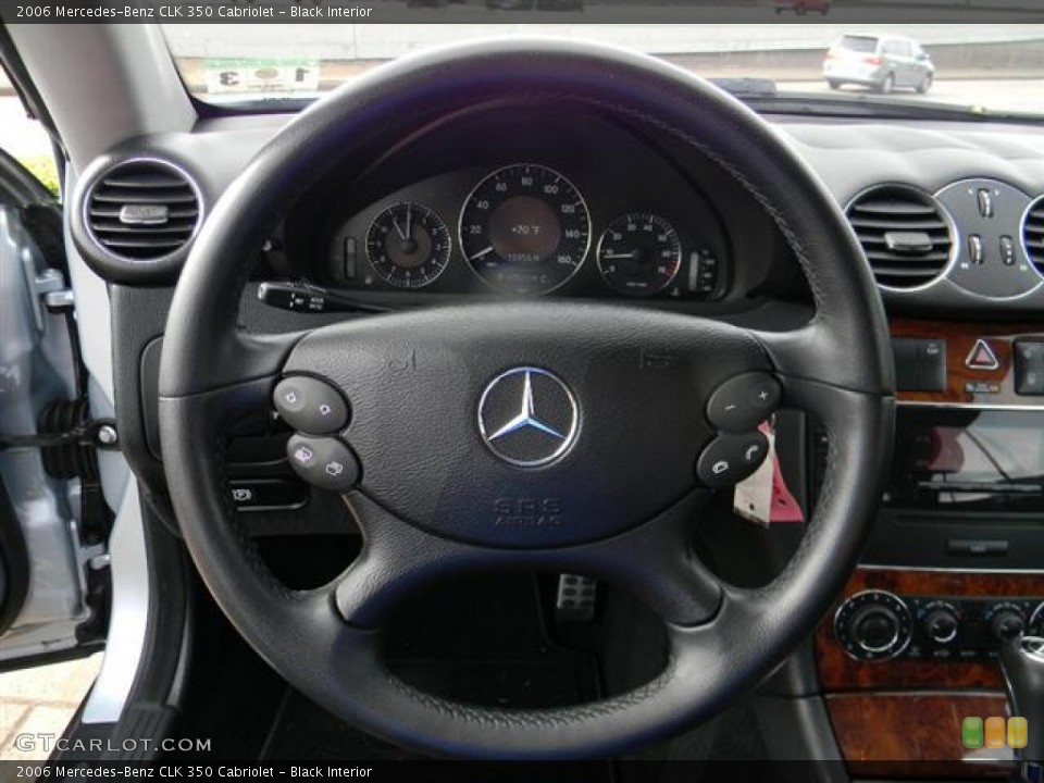 Black Interior Steering Wheel for the 2006 Mercedes-Benz CLK 350 Cabriolet #60490490