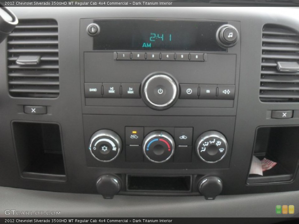 Dark Titanium Interior Controls for the 2012 Chevrolet Silverado 3500HD WT Regular Cab 4x4 Commercial #60494183