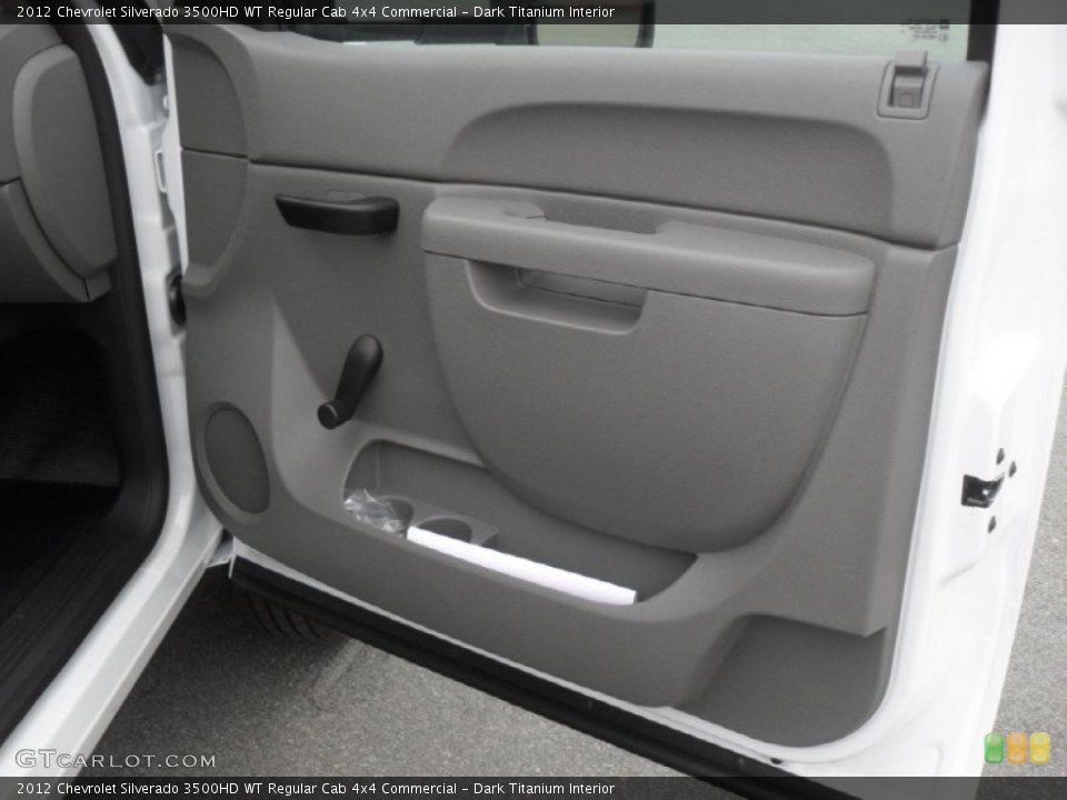 Dark Titanium Interior Door Panel for the 2012 Chevrolet Silverado 3500HD WT Regular Cab 4x4 Commercial #60494255